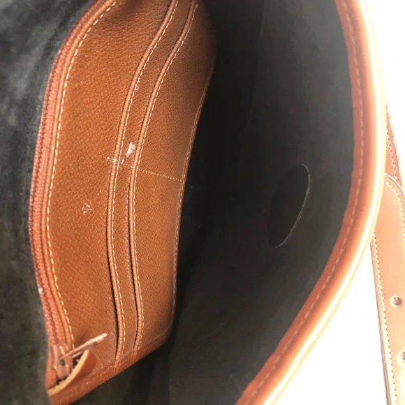 Vtg DOONEY & BOURKE All Weather Black Leather Crossbody Purse - Picture 12 of 15